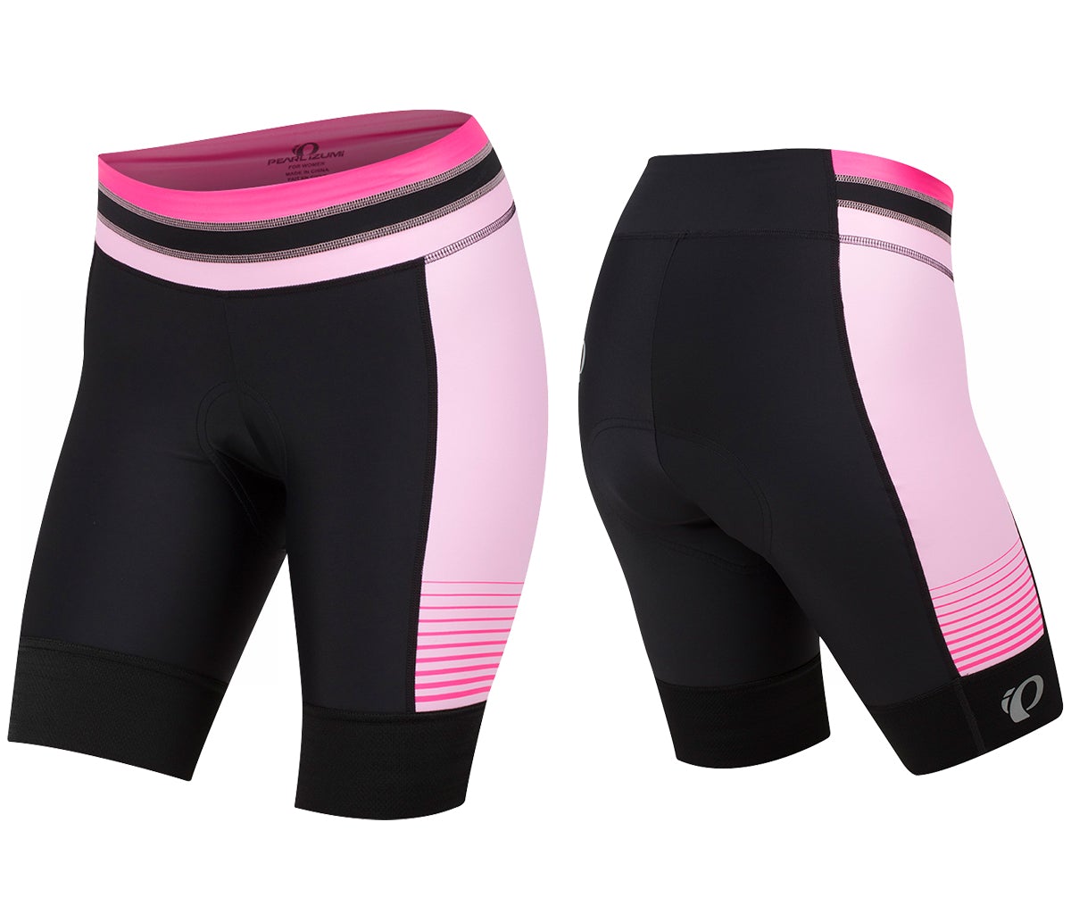 Pearl Izumi Elite Pursuit Short - Womens - Black-Screaming Pink Diffus -  Cambria Bike