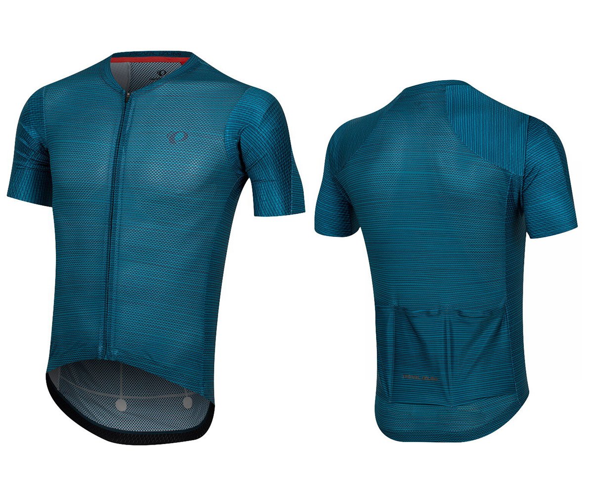 Pearl Izumi PRO Mesh Short Sleeve Road Jersey - Teal-Navy Stripe - 2020 Teal - Navy Stripe X-Small 