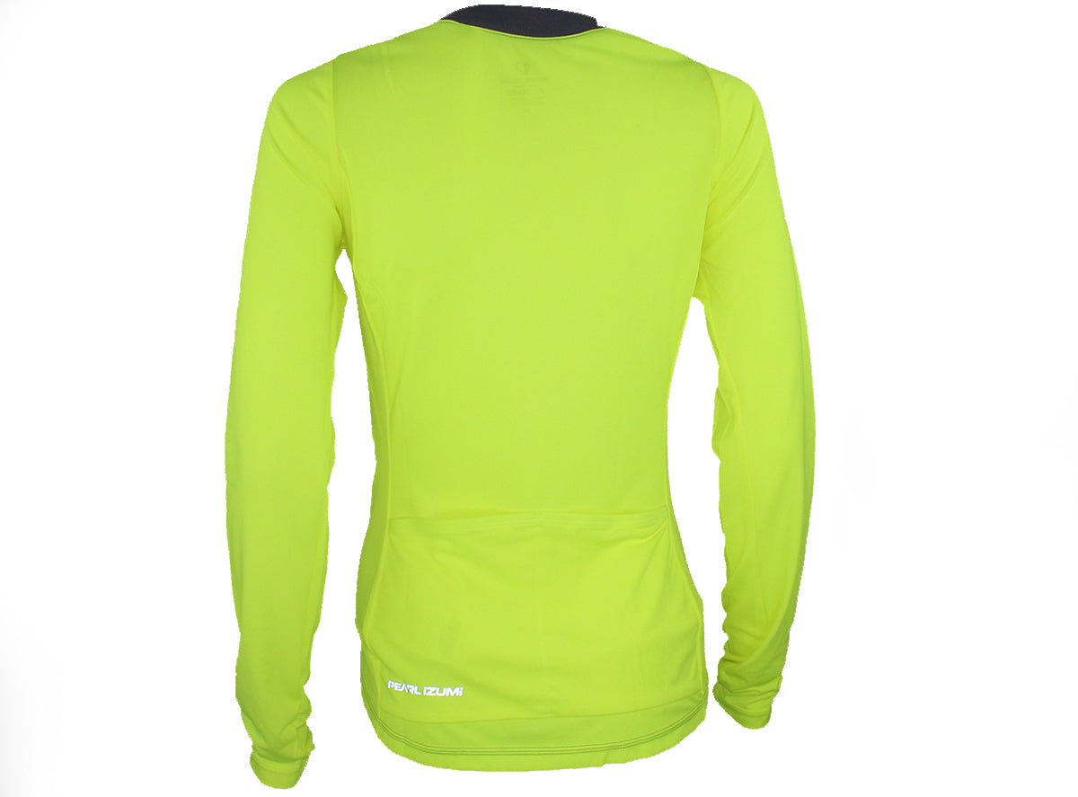 Pearl Izumi Podium Long Sleeve Road Jersey - Womens - Screaming Yellow-Smoked Pearl