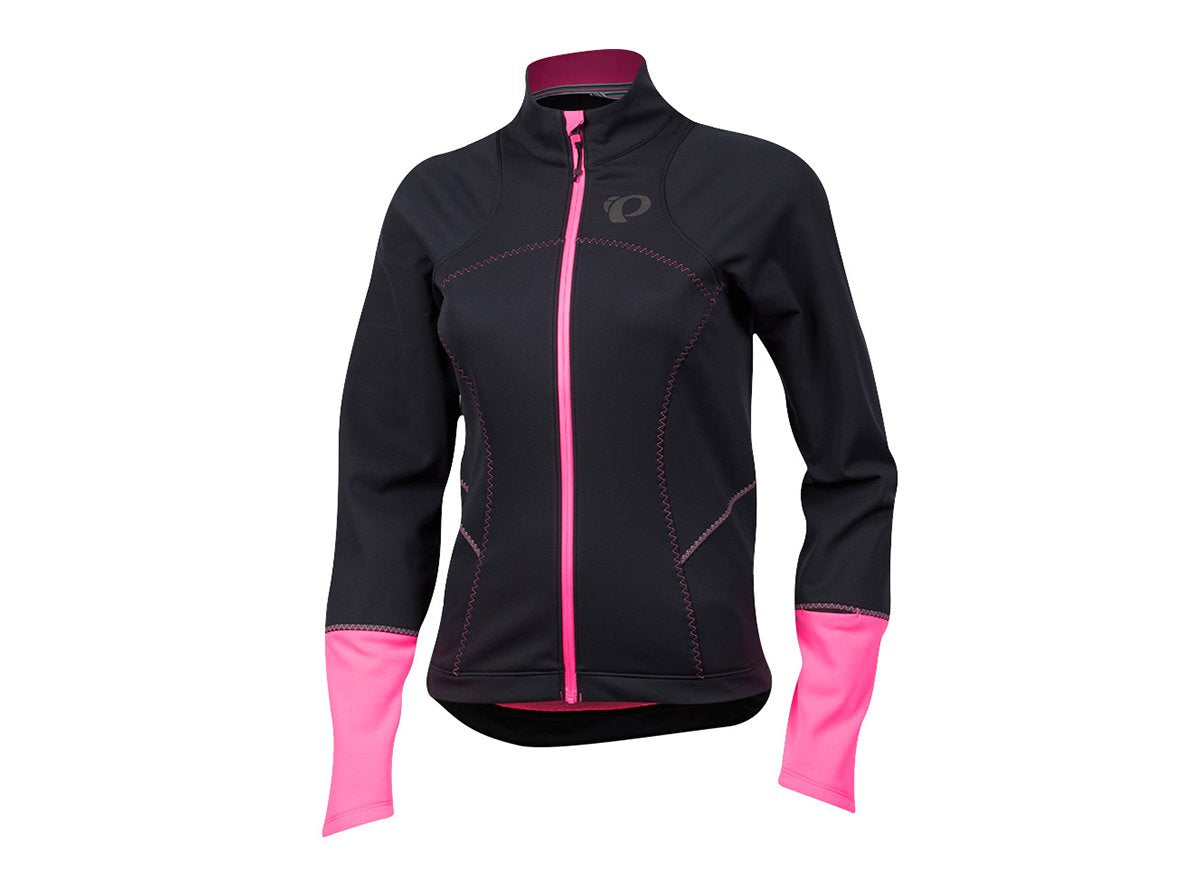Pearl Izumi Elite Escape Softshell Cycling Jacket - Womens - Black-Screaming Pink Black - Screaming Pink Small 