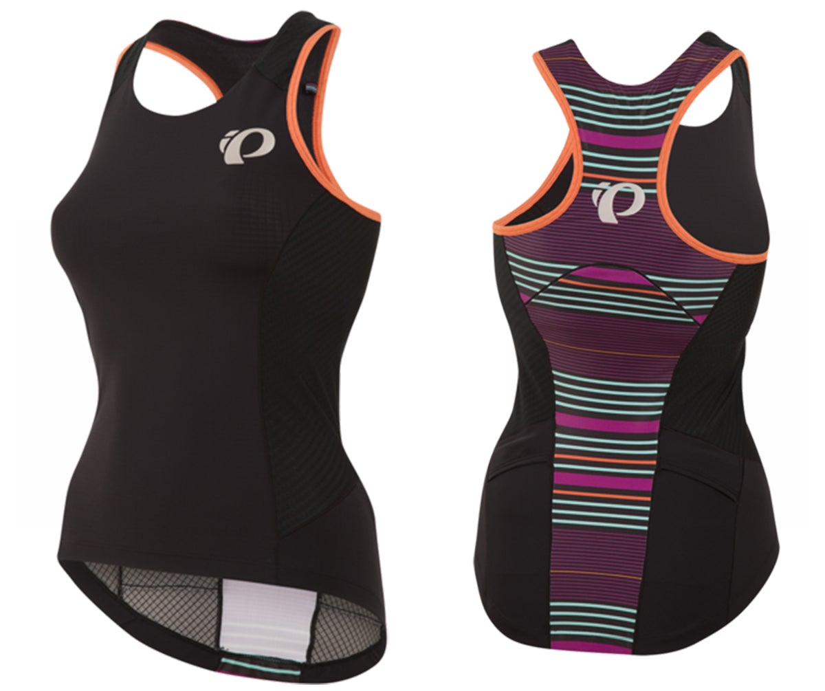 Pearl Izumi Elite Pursuit Tri Tank - Womens - Black-Purple Wine Stripe Black - Purple Wine Stripe Small 