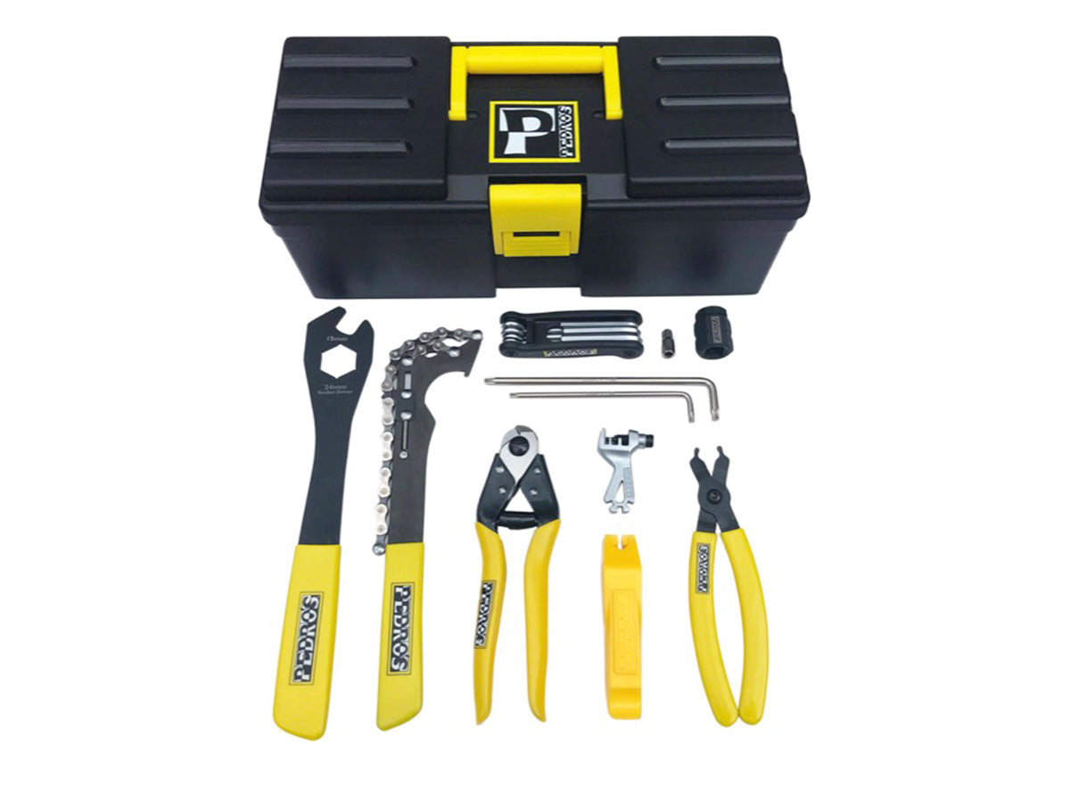 Pedros Starter Bench Tool Kit Black - Yellow 11 Tools 