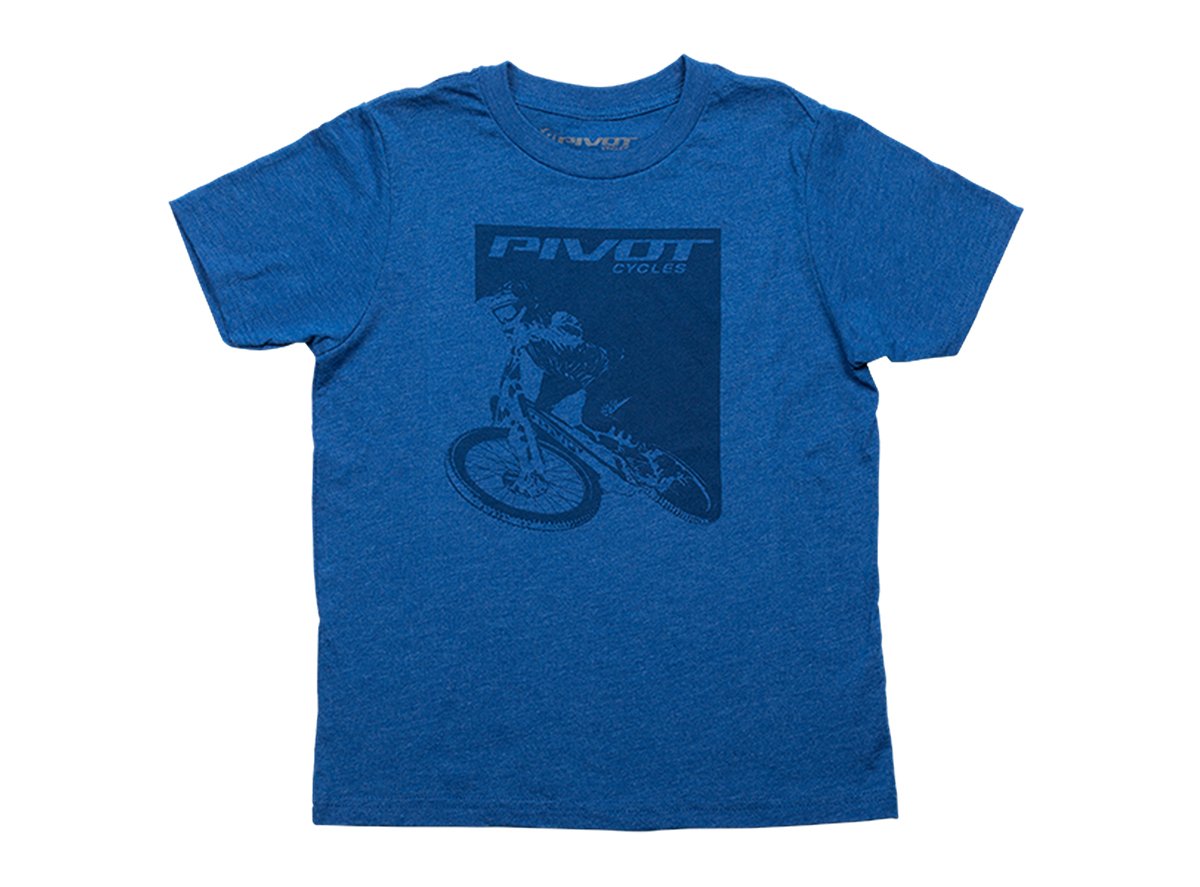 Pivot Rider Short Sleeve Tee - Youth - Blue Blue Small 