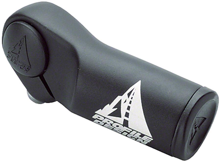 Profile Design SOS Stubby Bar Ends - Black Black  