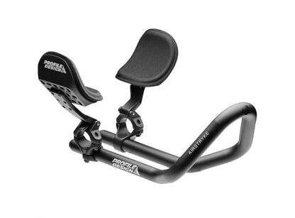 Profile Design Airstryke II Aluminum Aerobar - Black Black 26.0mm/31.8mm Fixed Length - Adjustable Width