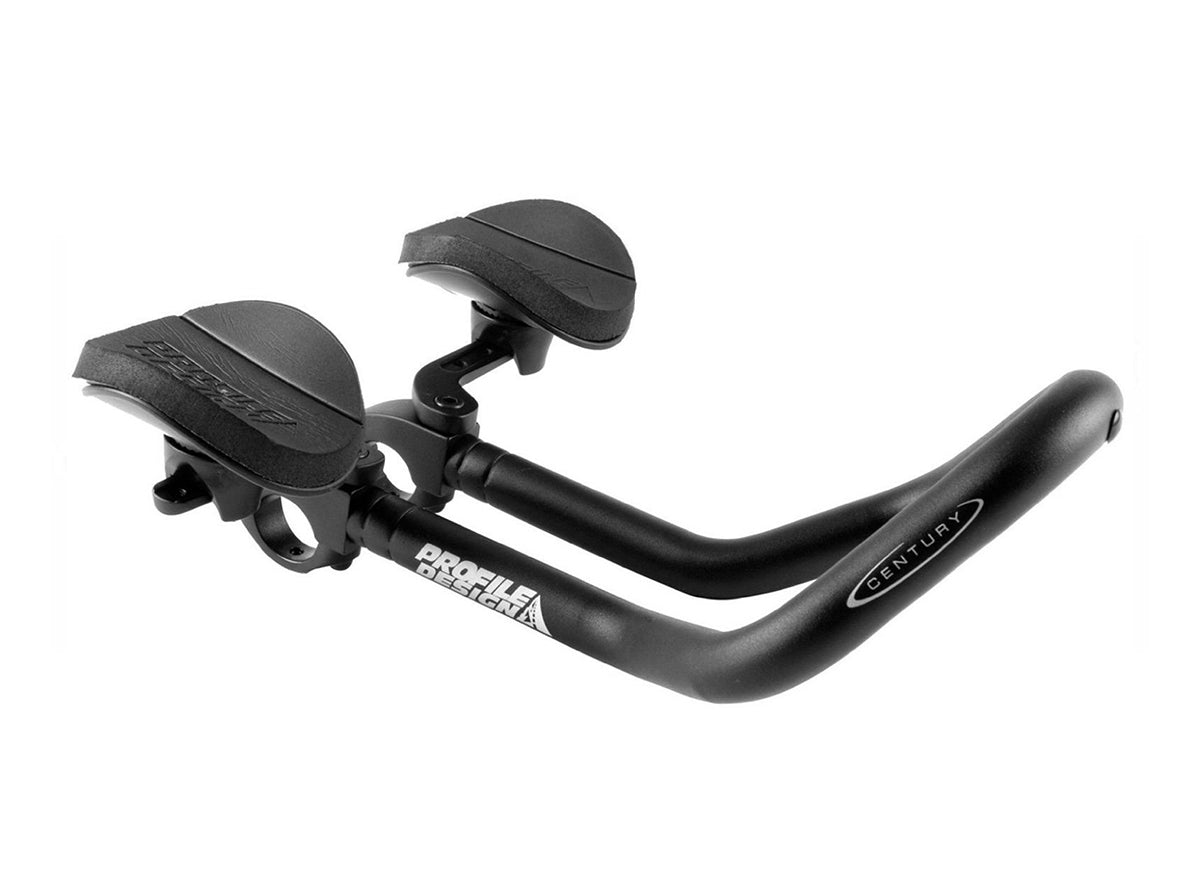 Profile Design Century Clip-On Aero Bars - Black Black 26.0mm/31.8mm 280mm - Aluminum