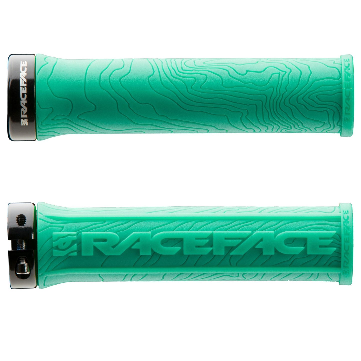 Race Face Half Nelson Lock-On Grips - Turquoise Turquoise  