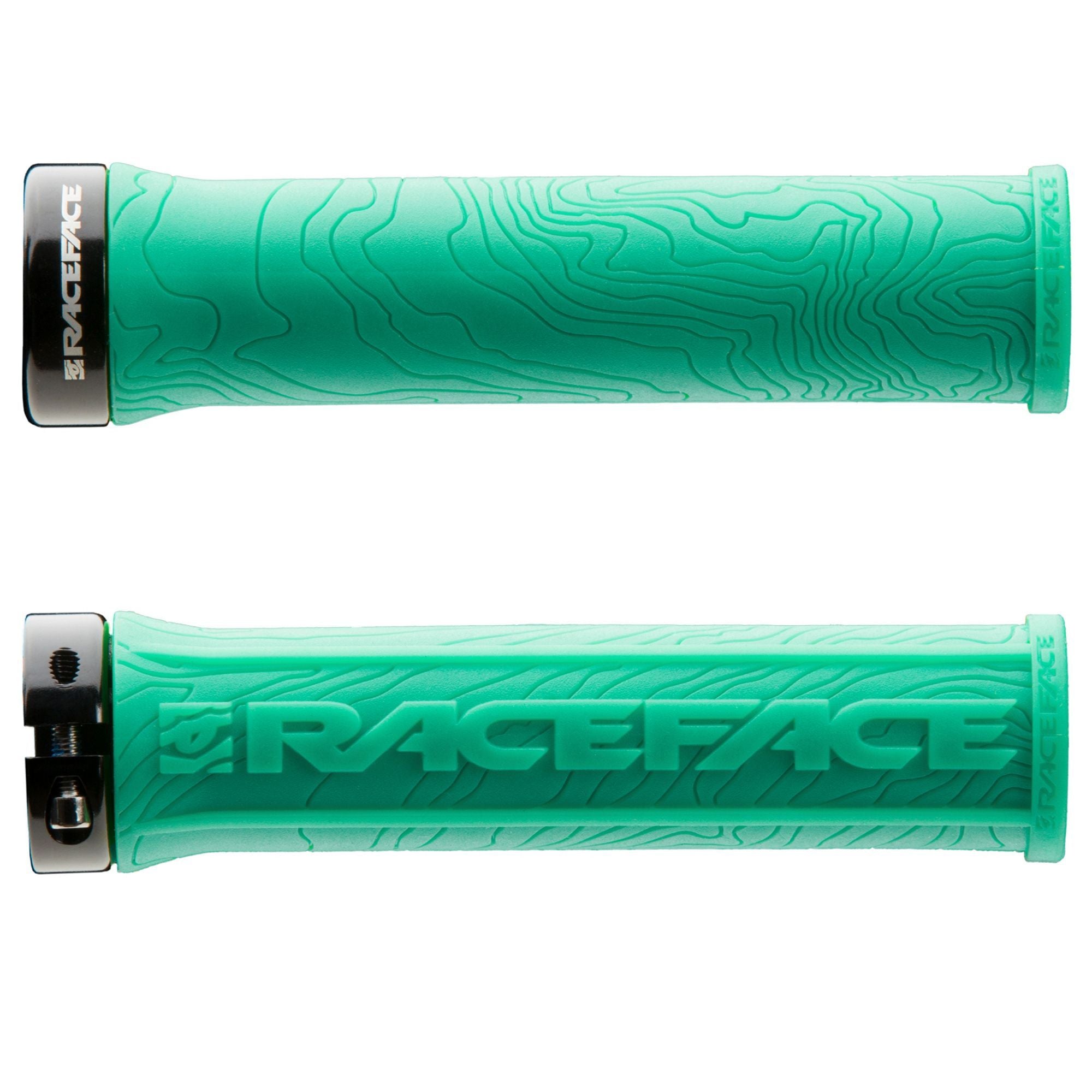 Race Face Half Nelson Lock-On Grips - Turquoise - Cambria Bike
