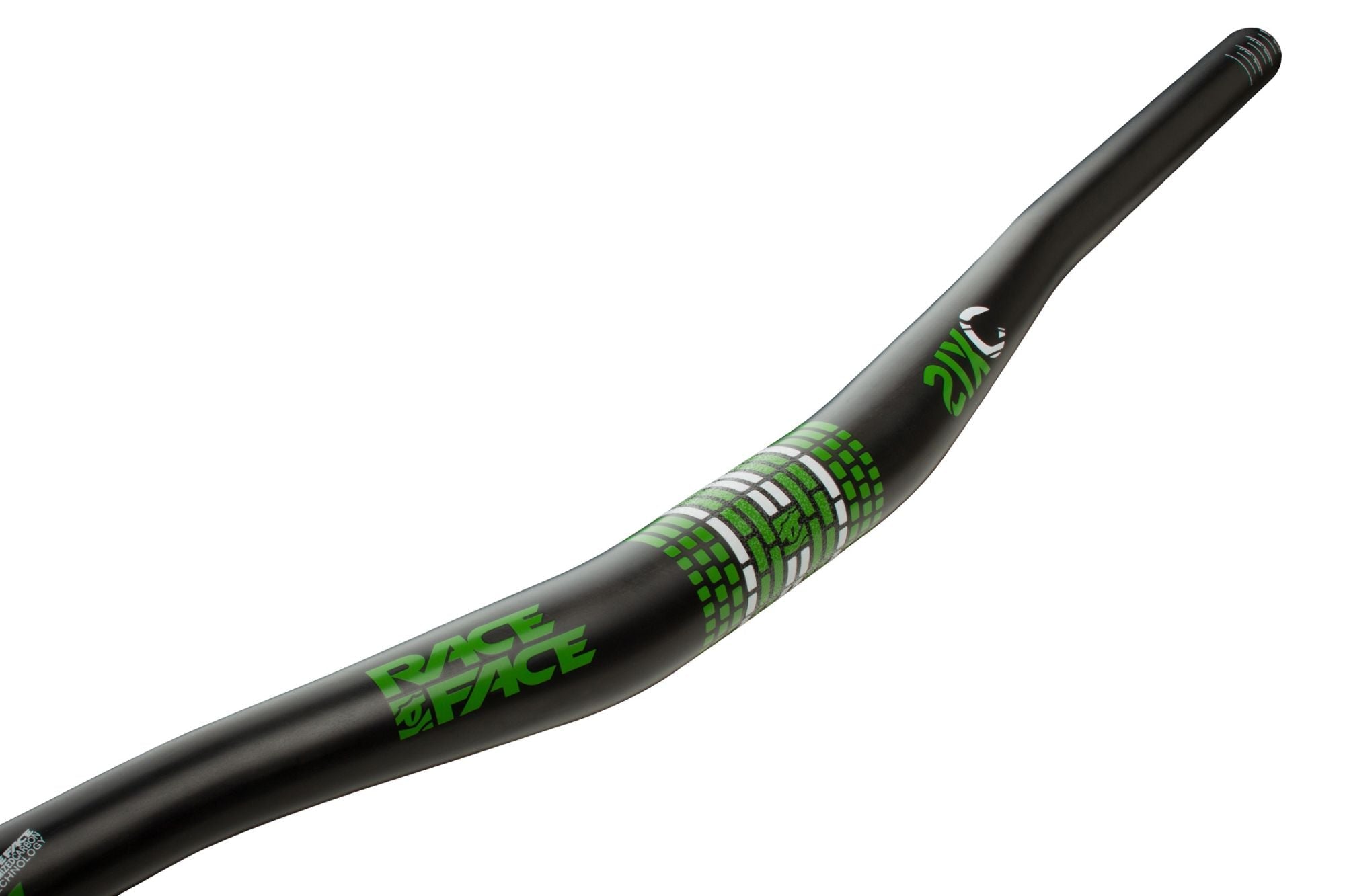 Race Face SIXC Carbon Riser Handlebar GreenWhite Logo Cambria Bike