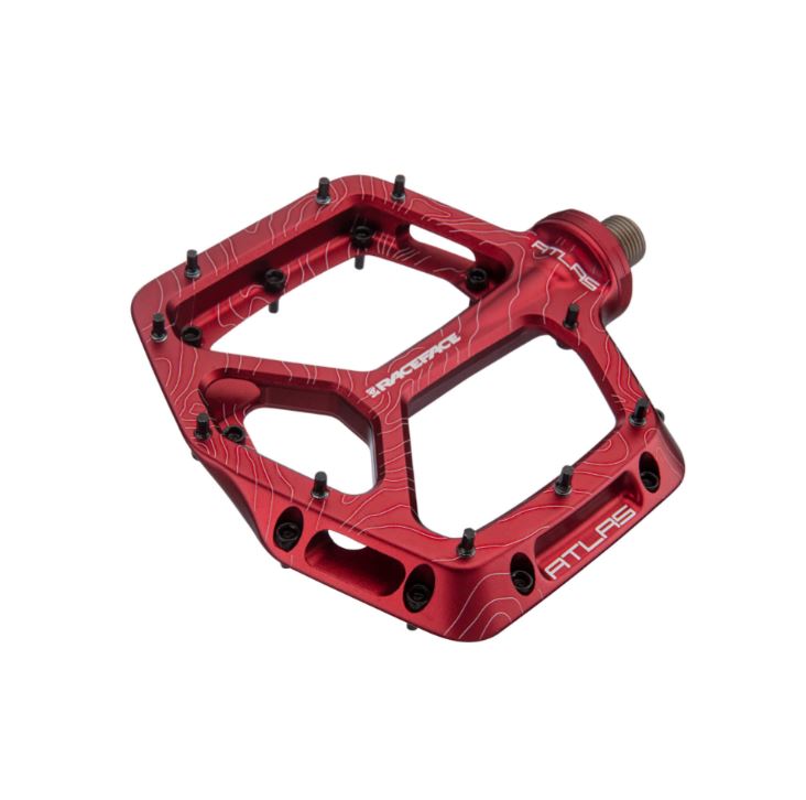 Race Face Atlas Flat Pedals - Red- 2022 Red  