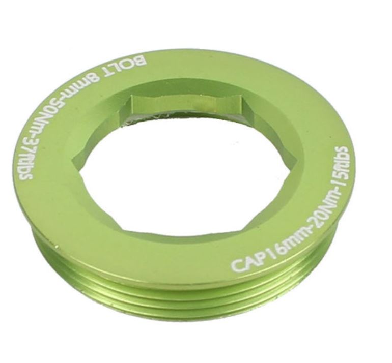 Race Face Cinch XC/AM Puller Cap and Washer Set - Green Green  