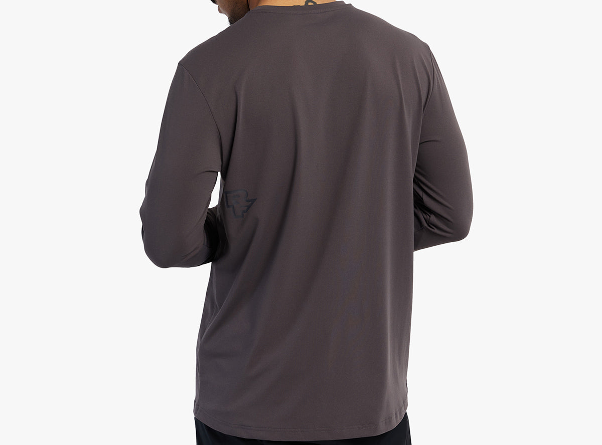 Race Face Commit Long Sleeve Tech Top - Charcoal - 2022