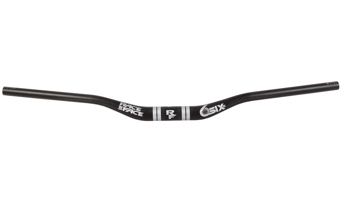 Race Face SIXC Carbon Riser Handlebar - 35mm - Carbon-Silver-White Carbon - Silver - White 820mm - 35.0mm - 20mm 
