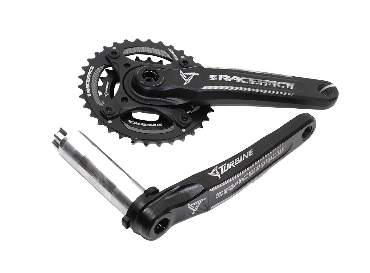 Race Face Turbine Cinch 30 2x11 Crankset - Boost - Black - No BB - OEM Black 170mm - 24-34t Includes: Crank fixing bolt and 2 pedal washers - BB Not Included - OEM Packed