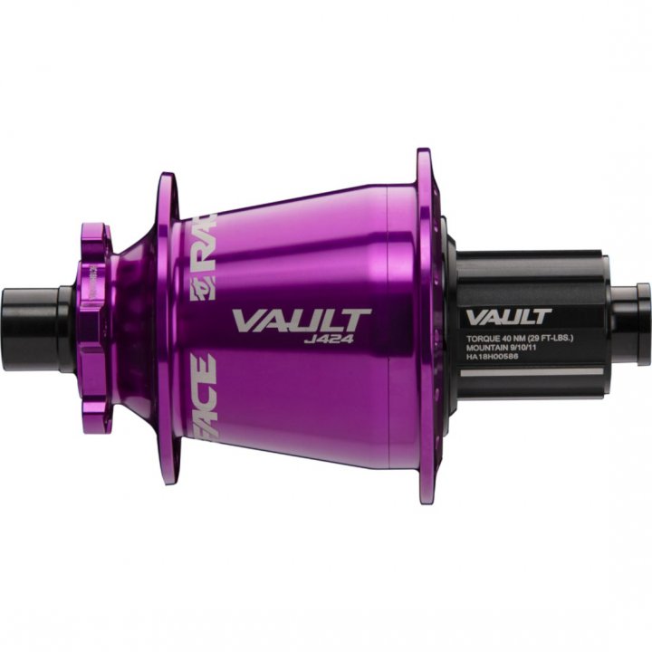 Race Face Vault J-Bend MTB Disc Hub - Boost - Rear - Purple Purple 12x148mmTA 32h - Shimano Freehub