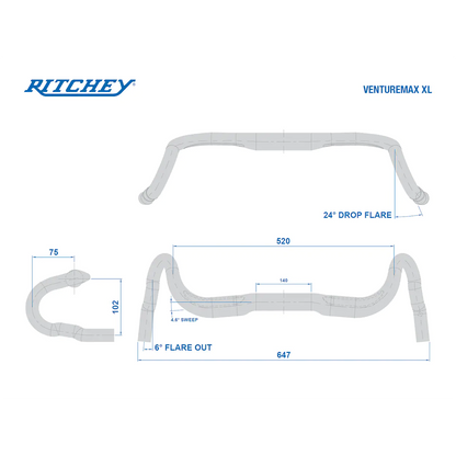 Ritchey WCS VentureMax XL Drop Road Handlebar