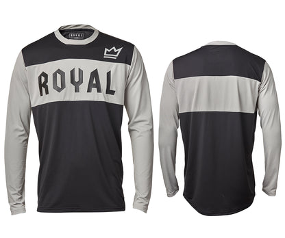 Royal Apex Long Sleeve MTB Jersey - Gray-Black - 2022 Gray - Black X-Small 