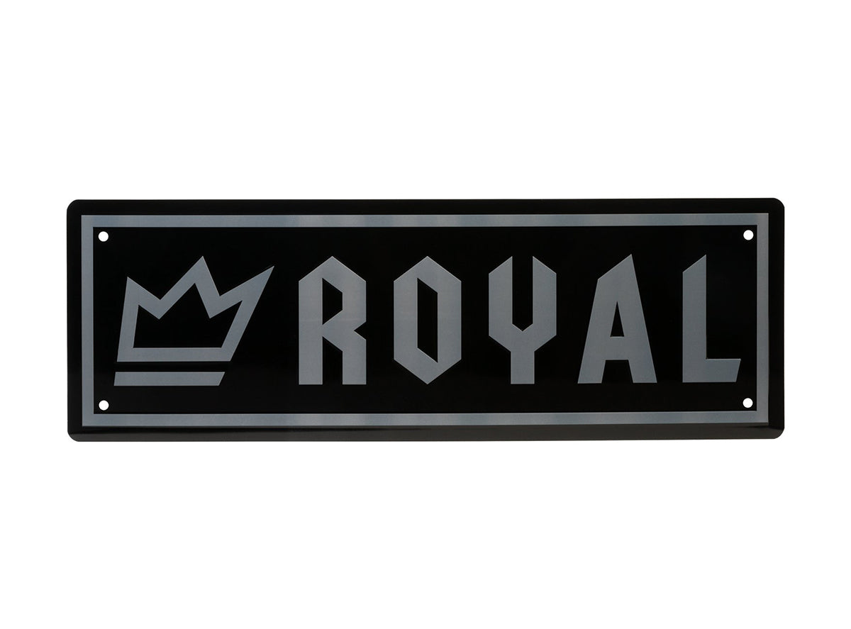 Royal Racing Embossed Metal Sign - Black Black Each - 60x20cm 
