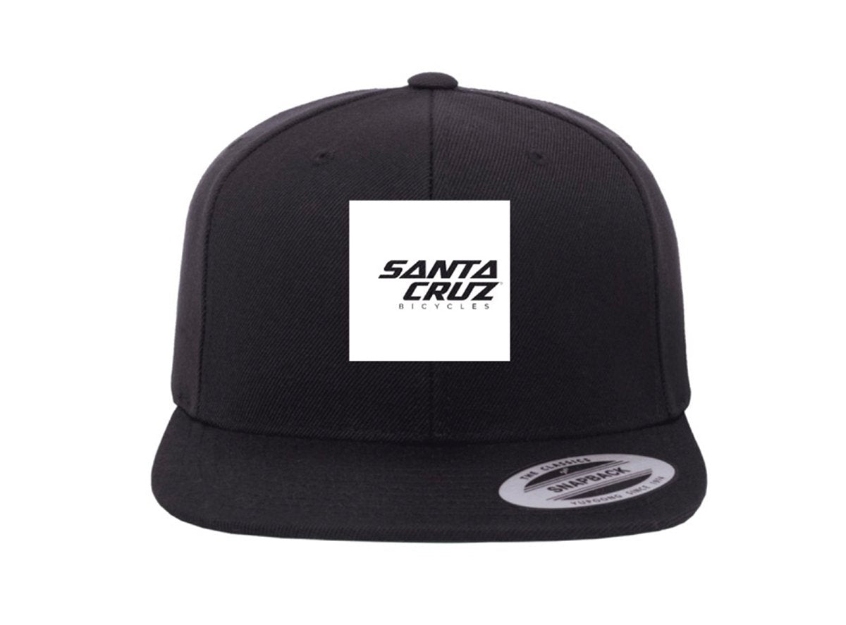 Santa Cruz Squared Snapback Hat Black Cambria Bike