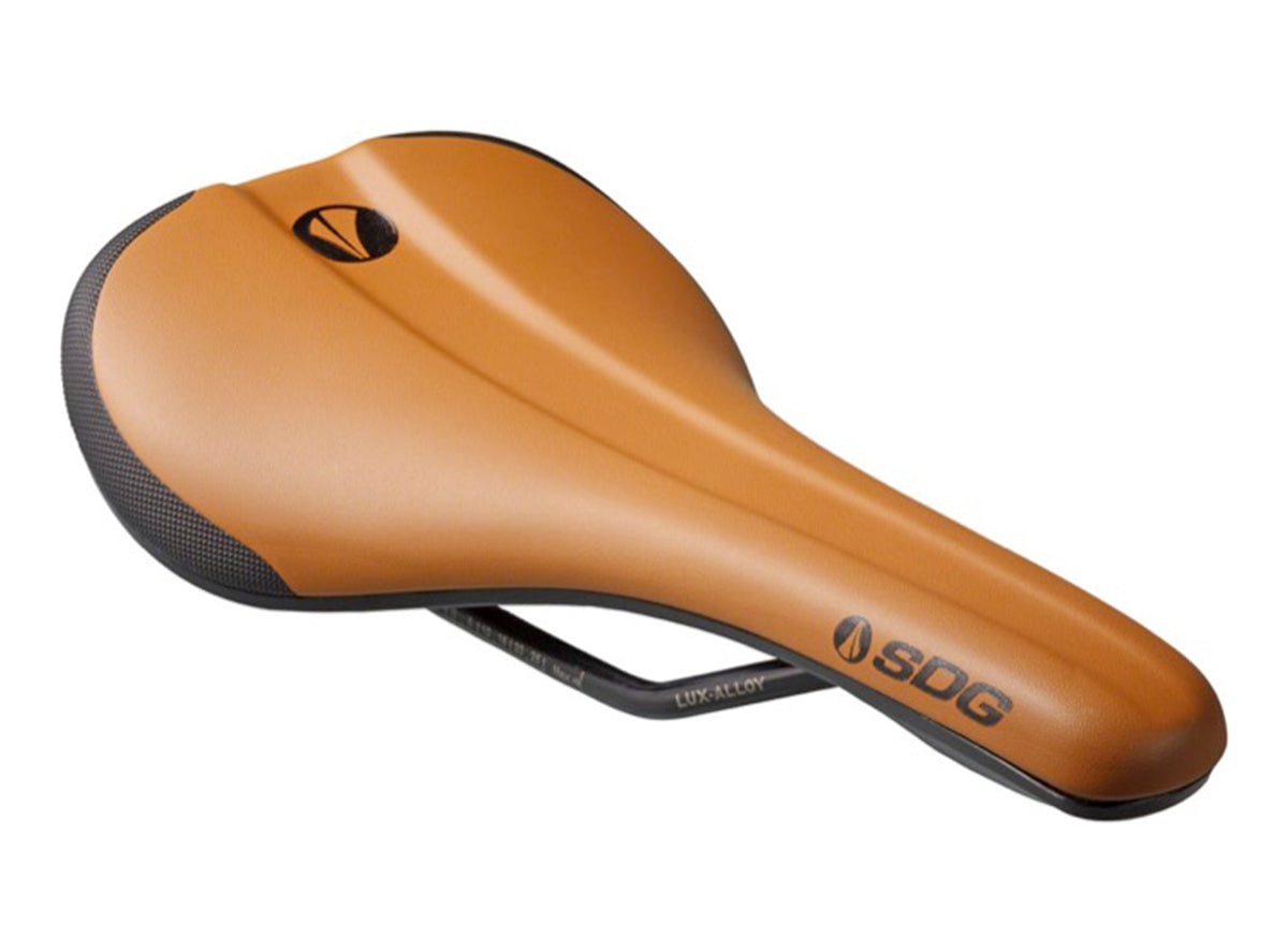 SDG Bel Air V3 Lux Alloy Rail Saddle - Black-Brown