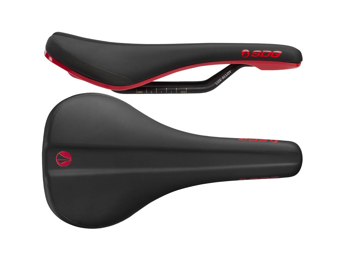 SDG Bel Air V3 Lux Alloy Rail Saddle - Red Red  