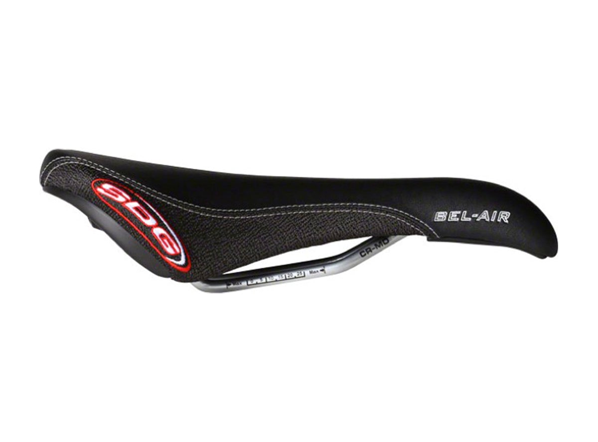 SDG Bel Air RL Steel MTB Saddle - Black-Red Black - Red  