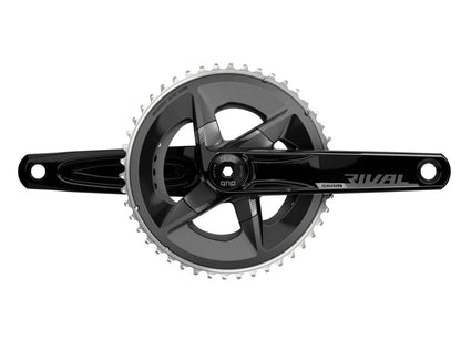 SRAM Rival AXS 12 Spd Road Crankset - Black Black 165mm - 46-33t 