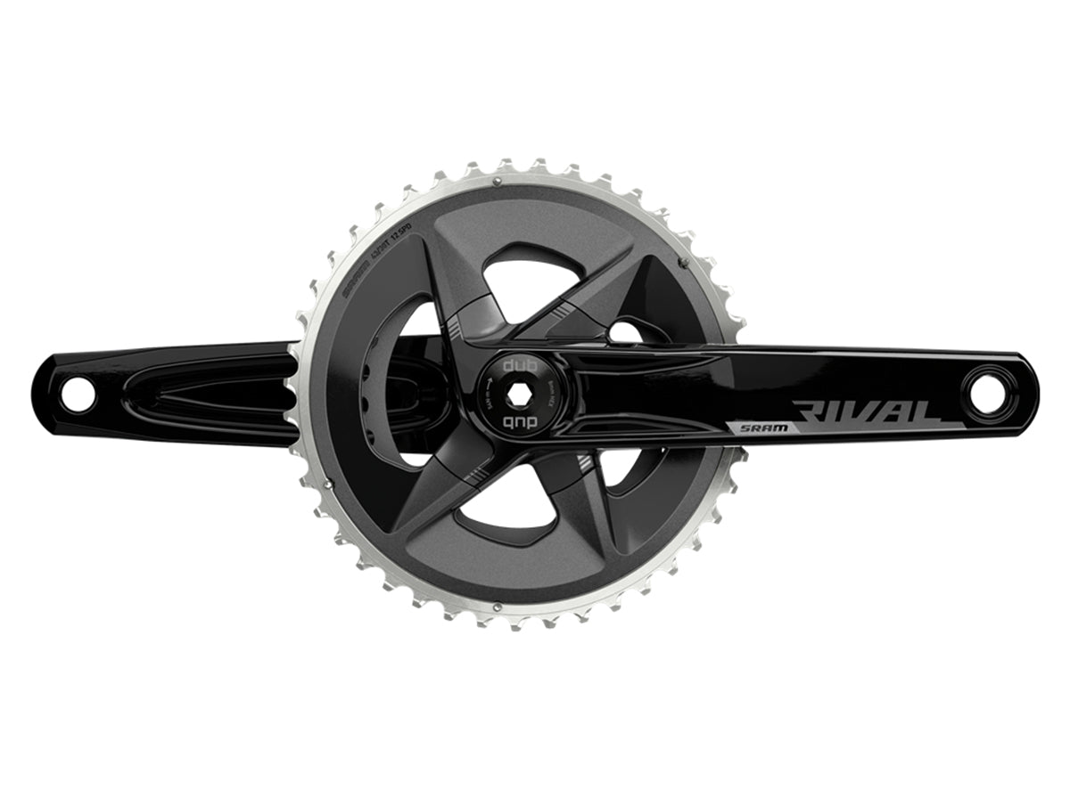 SRAM Rival AXS Wide 12 Spd Road Crankset - Black Black 165mm - 43-30t 