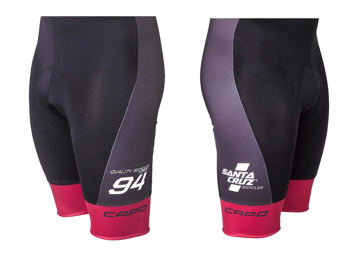 Santa Cruz Capo Dano Bibshort Black Burgundy Cambria Bike