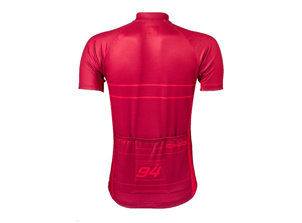 Santa Cruz Capo Dano XC Short Sleeve Jersey Red Cambria Bike