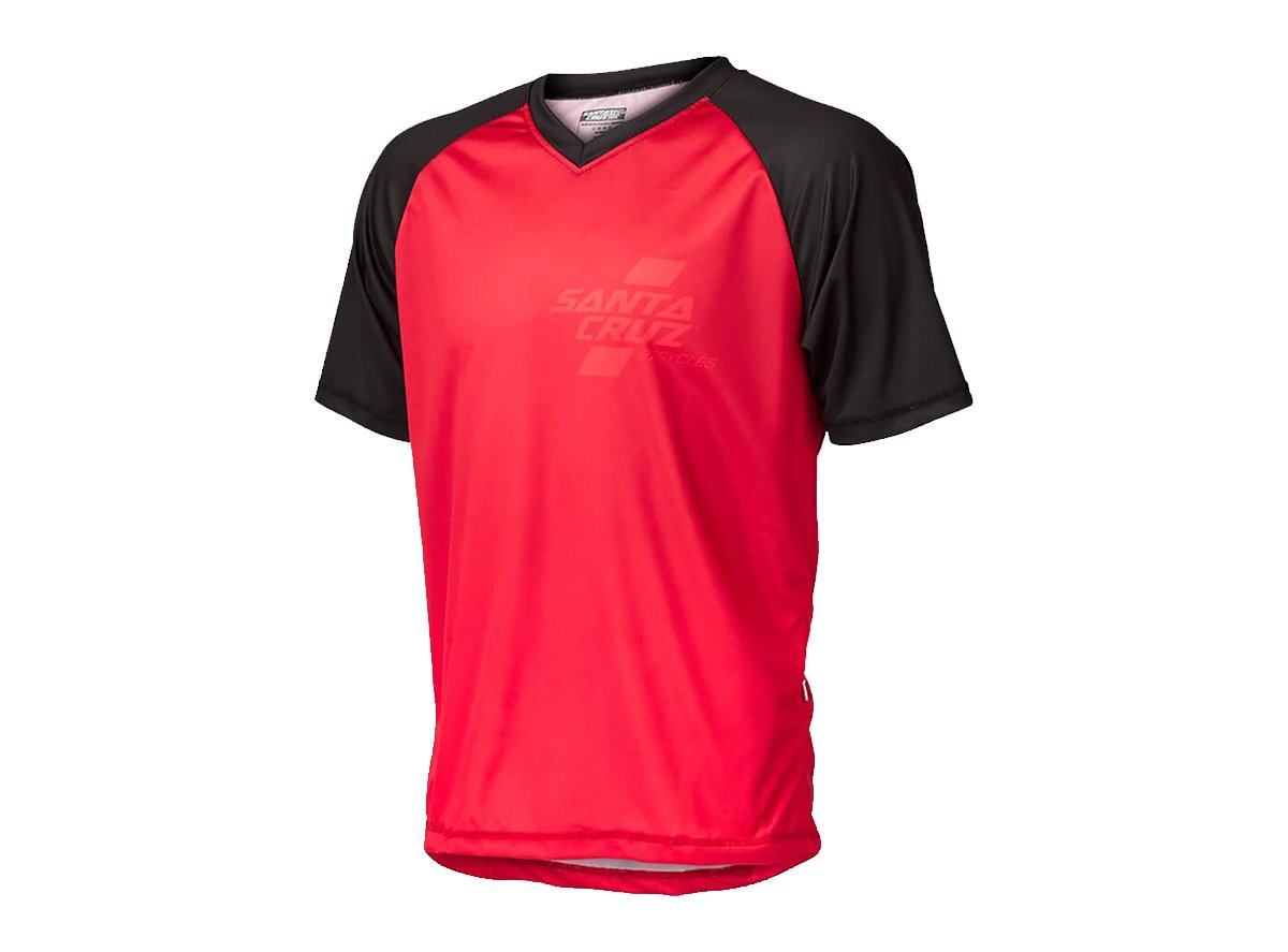 Santa Cruz Trail Short Sleeve MTB Jersey - Red Red Medium 