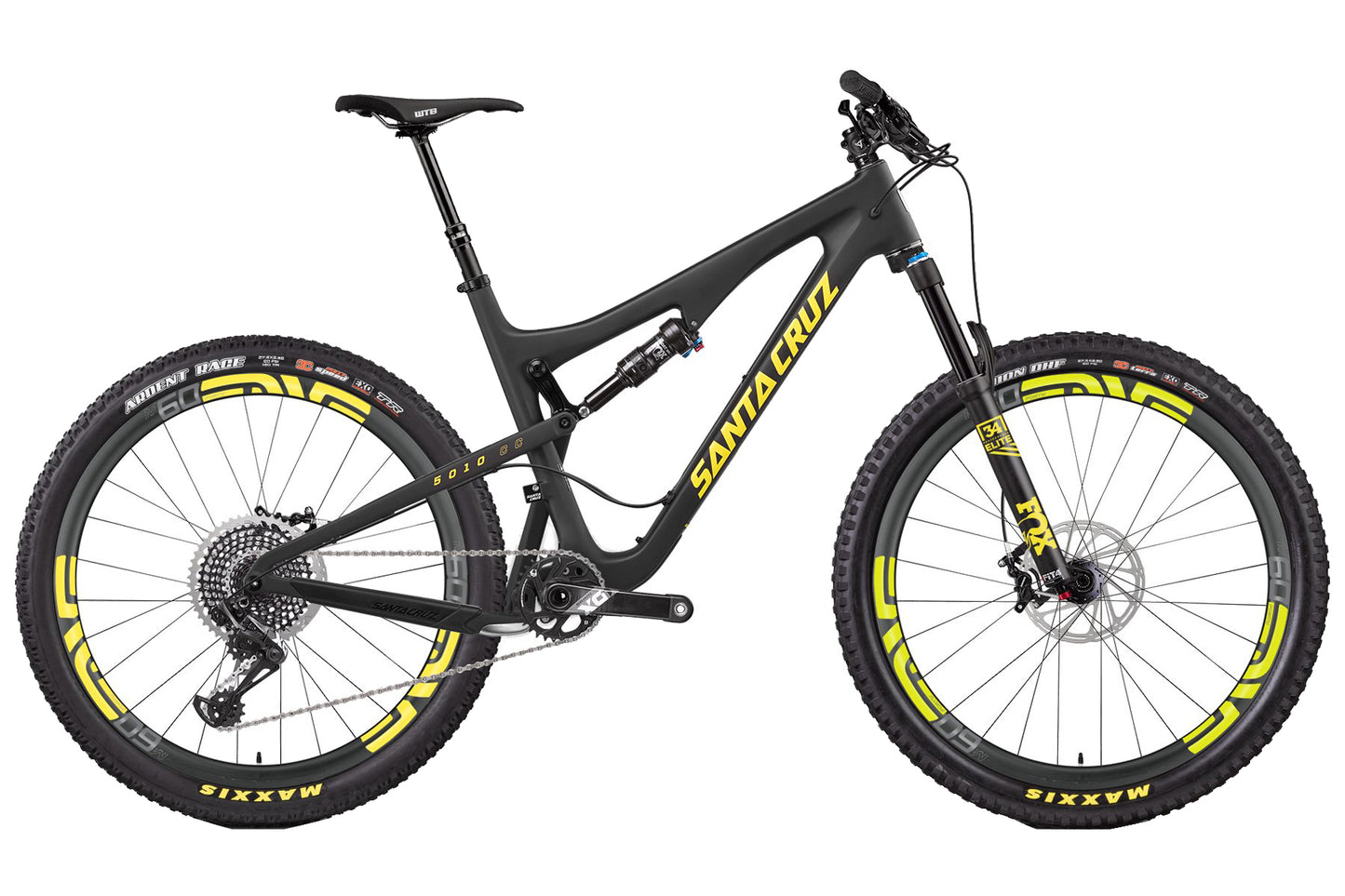 Santa Cruz 5010 2 CC X01/ENVE Kit - Black - Small - Demo 1 Matt Black - Yellow Small Carbon
