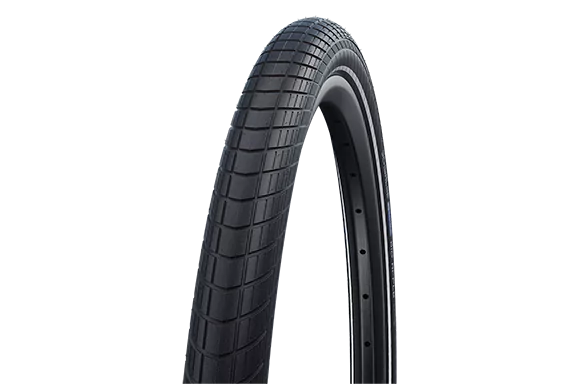 Schwalbe Big Apple 24" Cruiser Wire Tire - Reflective Black - Reflective 2.0" RaceGuard - E25