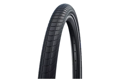 Schwalbe Big Apple 24" Cruiser Wire Tire - Reflective Black - Reflective 2.0" RaceGuard - E25