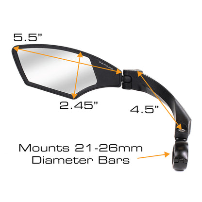 Serfas MR-4 Glass Lens Bar Mirrors