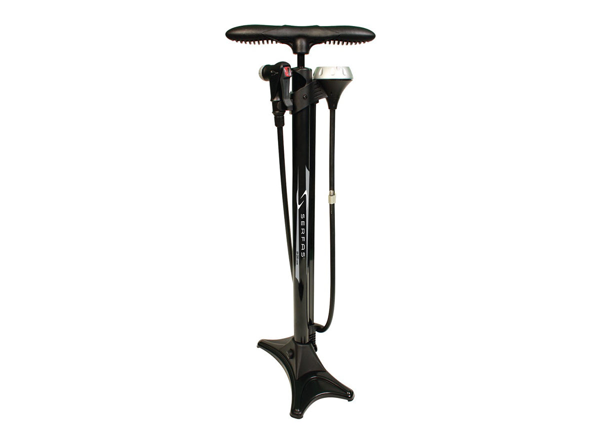 Serfas FP-200 Floor Pump Classic Black Presta / Schrader 