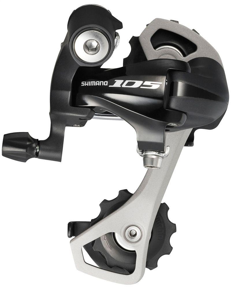 Shimano 105 5701 10 Spd Rear Derailleur - Black Black Medium Cage 