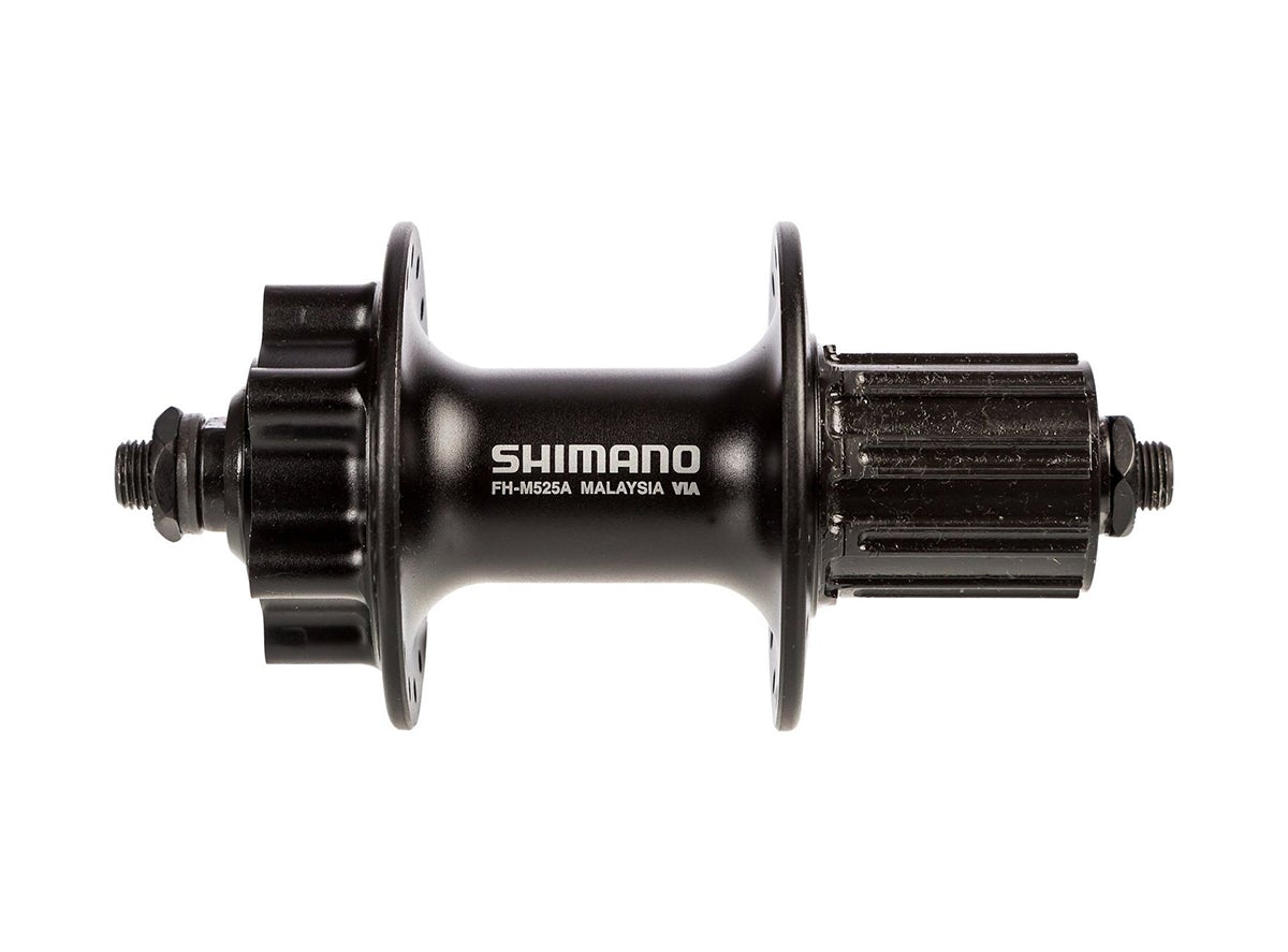 Shimano Deore M525 MTB Disc Hub - Rear - Black Black 10x135mmQR 32h
