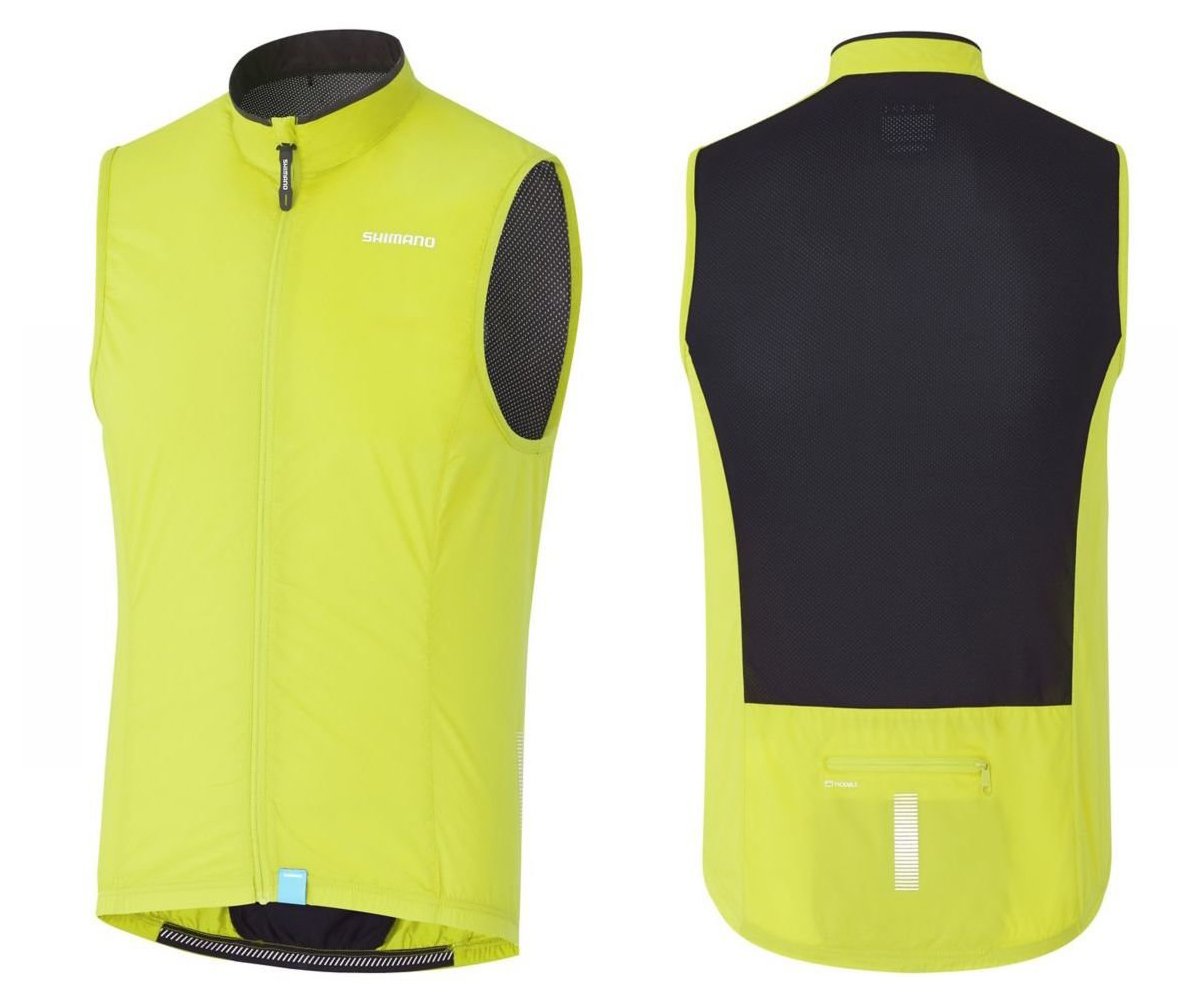 Shimano Compact Wind Vest - Neon Yellow Neon Yellow X-Small 