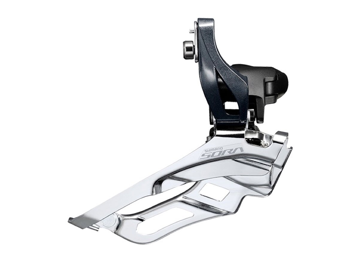 Shimano Sora R3030 9 Spd Triple Front Derailleur - Black Black 28.6mm/31.8mm/34.9mm 