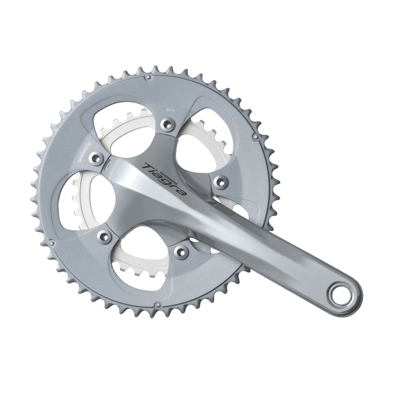 Shimano Tiagra 4650 10 Spd Double Compact Road Crankset Silver 172.5mm - 50-34t Hollowtech II - BB Not Included