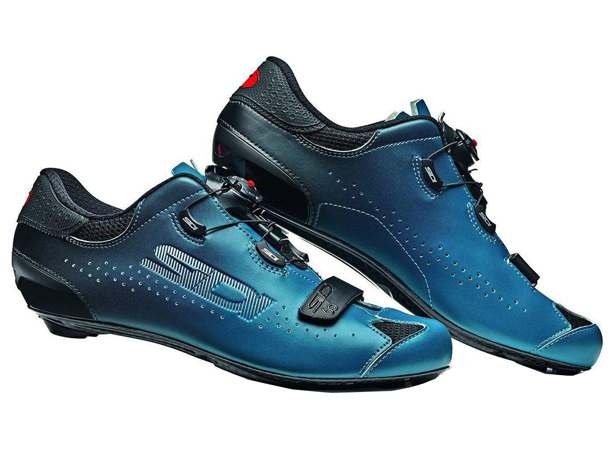 Sidi Sixty High Performance Road Shoe - Black-Petrol - Cambria Bike