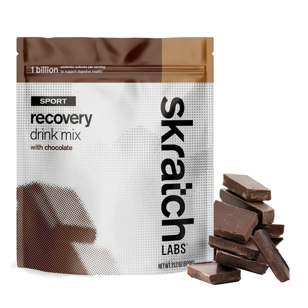 Skratch Labs Sport Recovery Drink Mix - Chocolate Chocolate 600g - 12 Serving Resealable Bag 