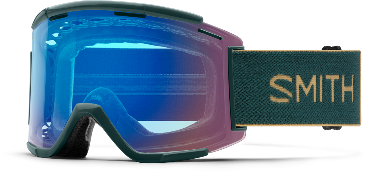 Smith Squad XL MTB Goggle - Spruce-Safari Spruce - Safari ChromaPop Contrast Rose Flash Lens 