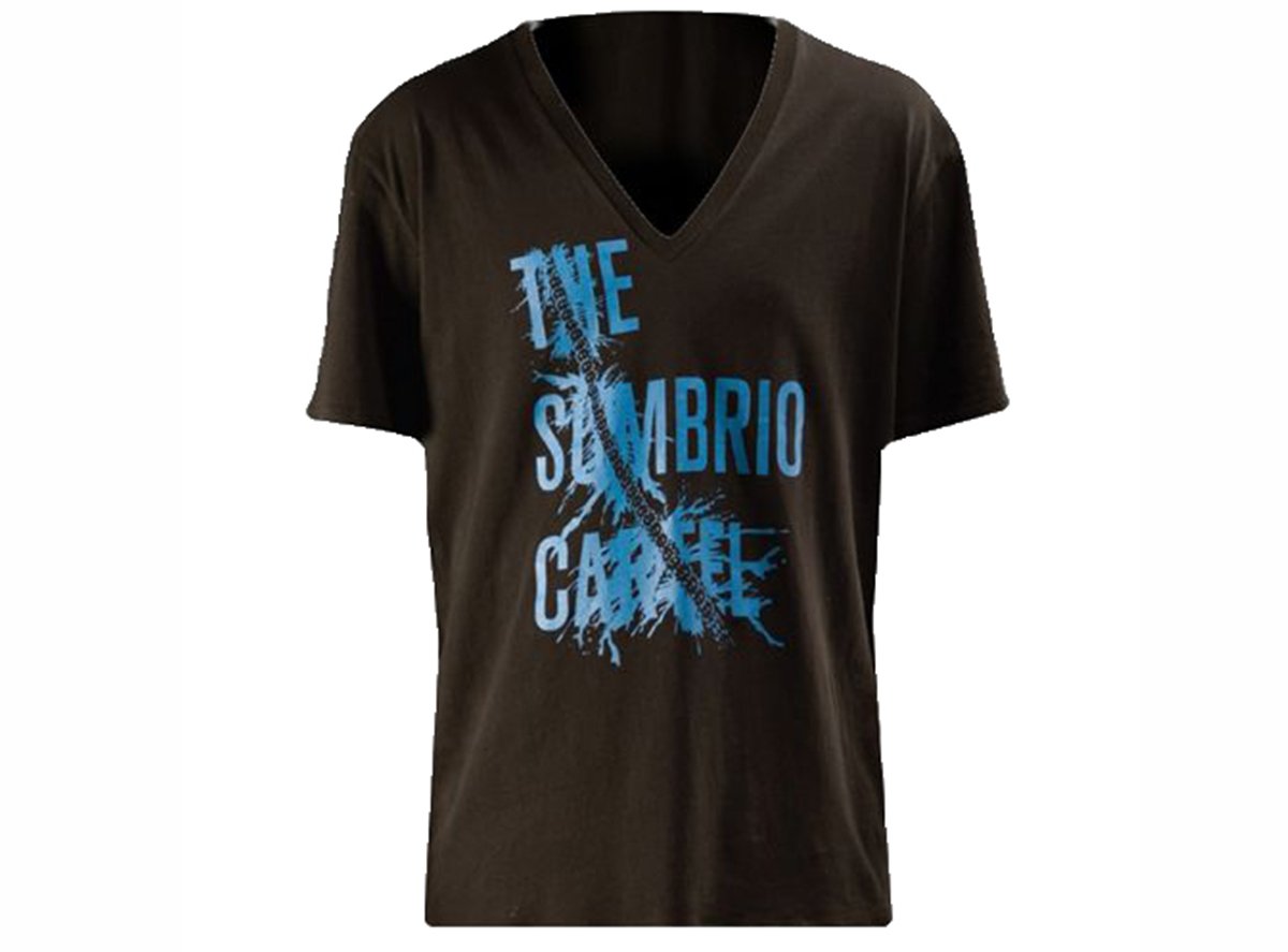 Sombrio Splash V Neck Tee Shirt - Black Black Large 