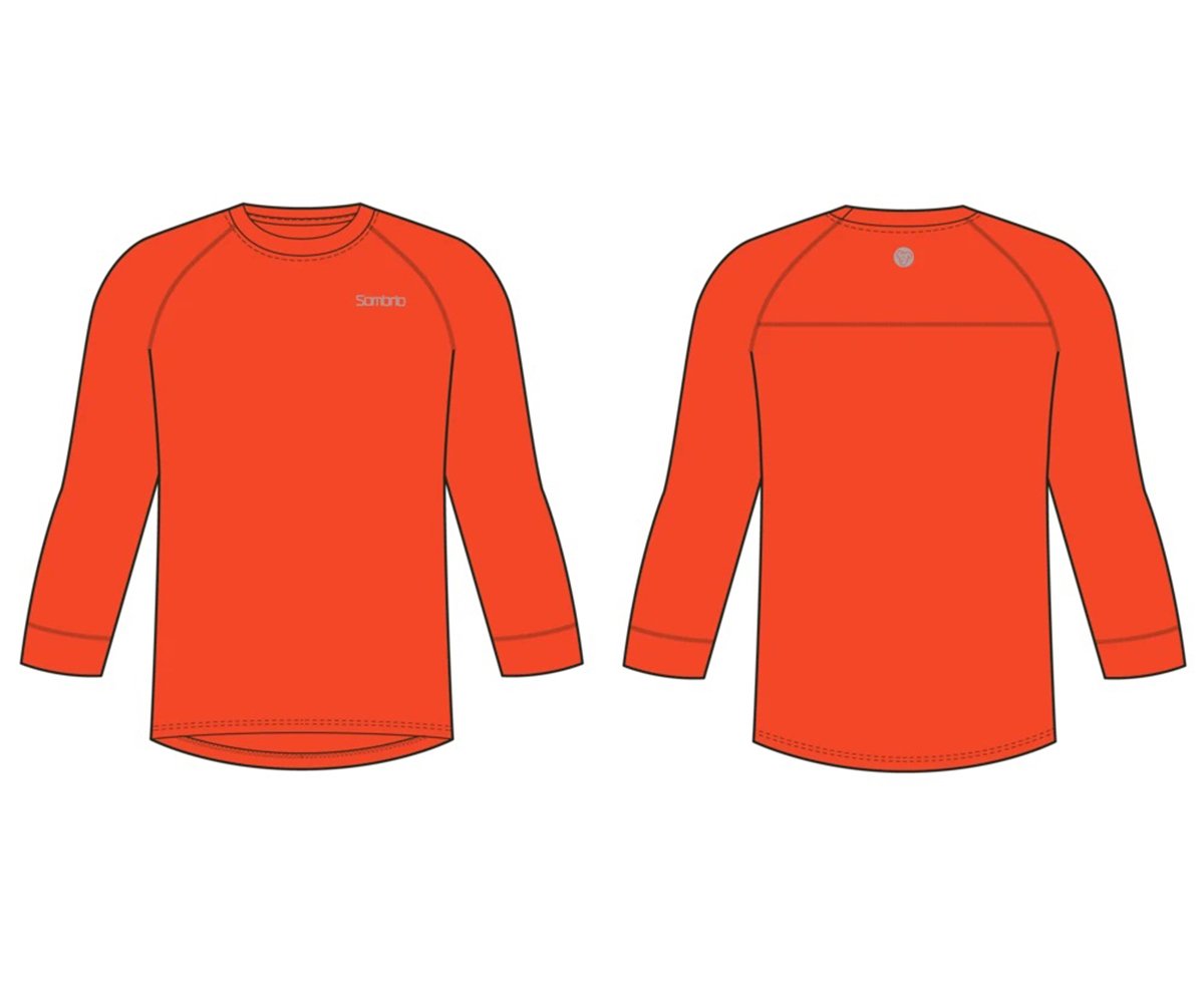 Sombrio Mayhem Long Sleeve MTB Jersey - Burnt Orange - 2021 Burnt Orange Small 