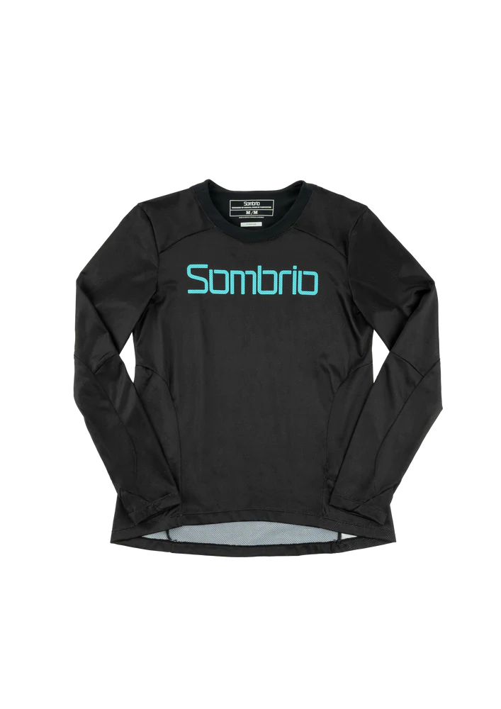 Sombrio Vanquish Long Sleeve MTB Jersey - Womens - Sombrio Black-Skyline Blue Sombrio Black - Skyline Blue X-Small 