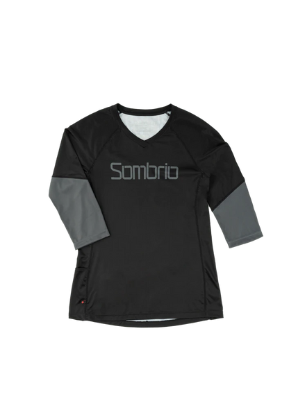 Sombrio Vista 2 3/4 Sleeve MTB Jersey - Womens - Mushroom Black Mushroom Black X-Small 