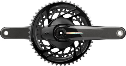 SRAM Force AXS D2 2x12 Spd Road Crankset with Power Meter - Unicorn Gray-Laser Foil