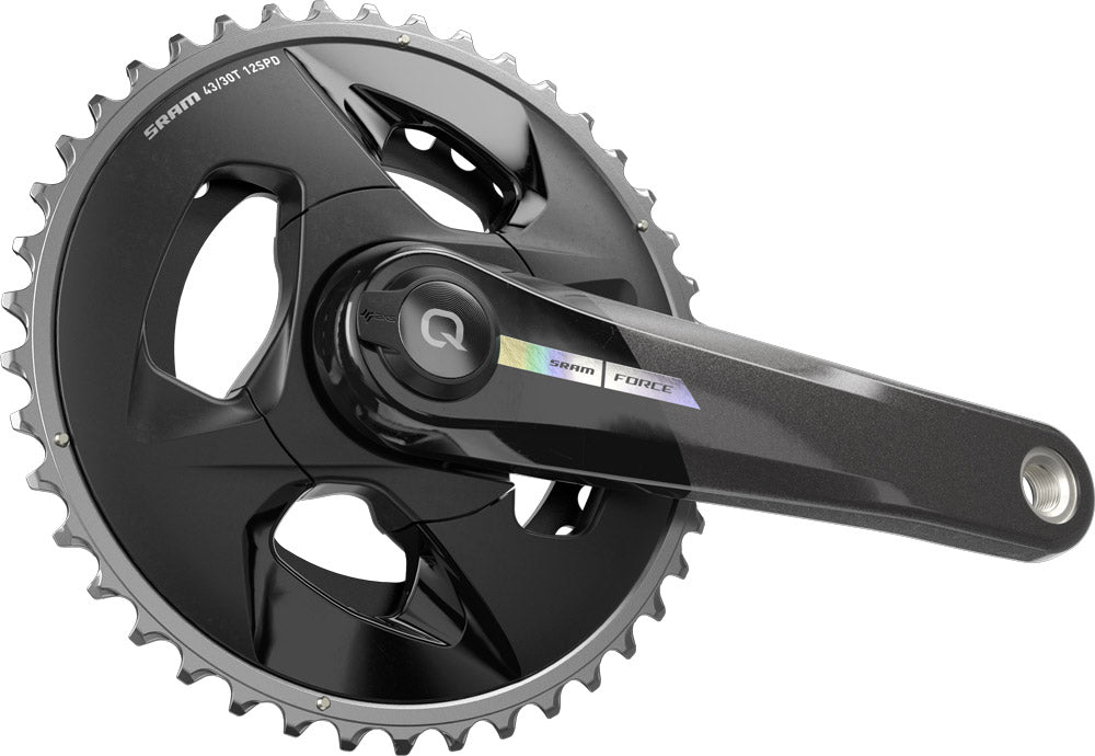 SRAM Force AXS D2 Wide 2x12 Spd Road Crankset with Power Meter - Unicorn Gray-Laser Foil